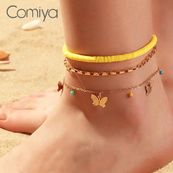 anklets comiya layered gold color butterfly pendant chain ankle bracelet acrylic beads charms rope link foot jewelry for women, Red;blue
anklets comiya layered gold color butterfly pendant chain ankle bracelet acrylic beads charms rope link foot jewelry for women, Red;blue