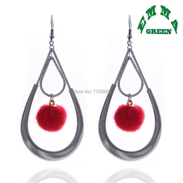 earrings & necklace geometric water drop dangle long earring for women metal hook velvet ball fashion bijouterie, Silver
earrings & necklace geometric water drop dangle long earring for women metal hook velvet ball fashion bijouterie, Silver