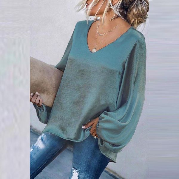 women's blouses & shirts fashion v-neck solid color long sleeve pullover elegant office lady commute blouse women spring casual simple, White
women's blouses & shirts fashion v-neck solid color long sleeve pullover elegant office lady commute blouse women spring casual simple, White