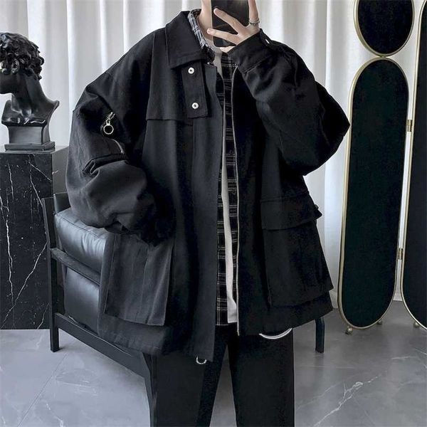safari jacket male student korean loose casual trend multi-pocket all-match hong kong style coat men women retro cool 211217, Black;brown
safari jacket male student korean loose casual trend multi-pocket all-match hong kong style coat men women retro cool 211217, Black;brown