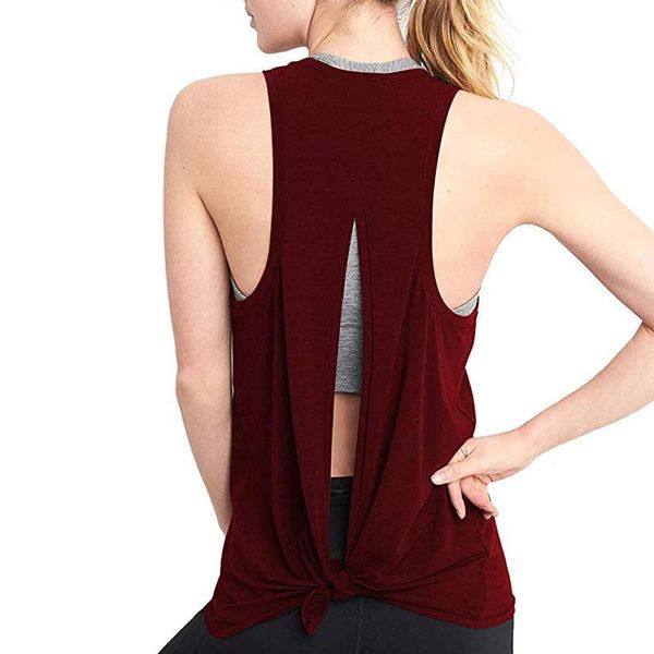 yoga outfits women open back sport solid shirts fashion casual tie workout racerback tank fitness, White;red
yoga outfits women open back sport solid shirts fashion casual tie workout racerback tank fitness, White;red