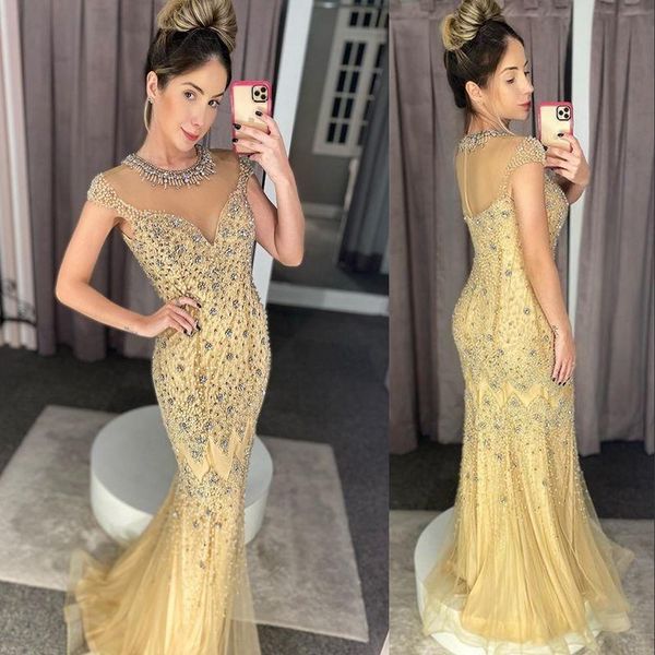 2021 arabic aso ebi luxury bling evening dresses wear for women mermaid jewel neck illusion crystal beading cap sleeves yellow floor length, Black;red
2021 arabic aso ebi luxury bling evening dresses wear for women mermaid jewel neck illusion crystal beading cap sleeves yellow floor length, Black;red