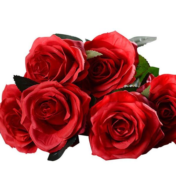 decorative flowers & wreaths 1 bouquet artificial red rose 10 heads flower wedding bridal silk birthday party valentine's day home deco
decorative flowers & wreaths 1 bouquet artificial red rose 10 heads flower wedding bridal silk birthday party valentine's day home deco