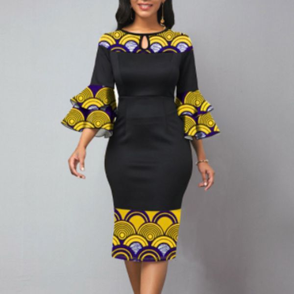 2021 new office lady women's spring summer fashion temperament elegant designer oversize african printing flared sleeves round neck b2n, Black;gray
2021 new office lady women's spring summer fashion temperament elegant designer oversize african printing flared sleeves round neck b2n, Black;gray