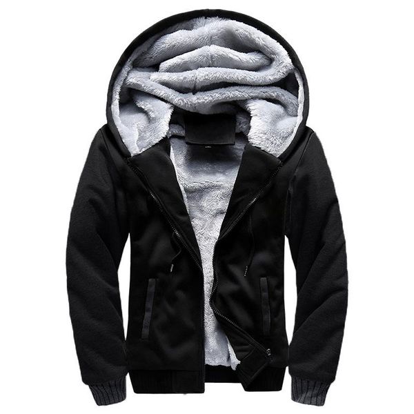 men's hoodies & sweatshirts winter hooded sweatshirt solid thick sports plus velvet zipper men clothes cardigan color matching jacket f, Black
men's hoodies & sweatshirts winter hooded sweatshirt solid thick sports plus velvet zipper men clothes cardigan color matching jacket f, Black