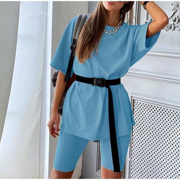 women's tracksuits casual solid outfits two piece suit with belt home loose sports fashion bicycle y2k summer 2021, Gray
women's tracksuits casual solid outfits two piece suit with belt home loose sports fashion bicycle y2k summer 2021, Gray
