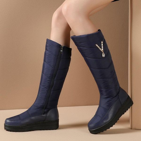 boots winter fashion big ladies thick sleeve zipper snow round toe platform shoes, Black
boots winter fashion big ladies thick sleeve zipper snow round toe platform shoes, Black