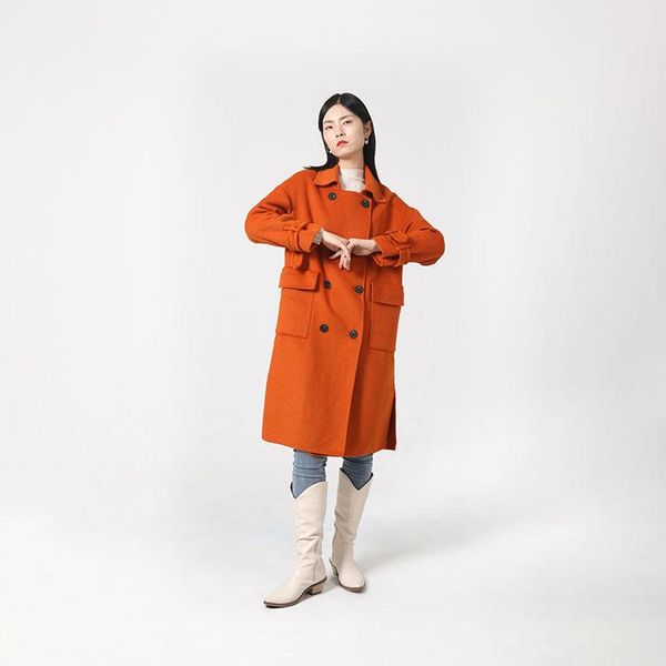 women's wool & blends autumn winter fashion women coats casual jackets long sleeve blazer outwear female elegant double breasted coat, Black
women's wool & blends autumn winter fashion women coats casual jackets long sleeve blazer outwear female elegant double breasted coat, Black