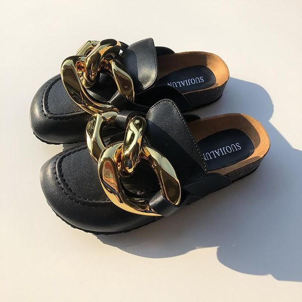 slippers shoes women's summer for women 2121 fashion stitching flat metal decoration chaussure femme, Black
slippers shoes women's summer for women 2121 fashion stitching flat metal decoration chaussure femme, Black