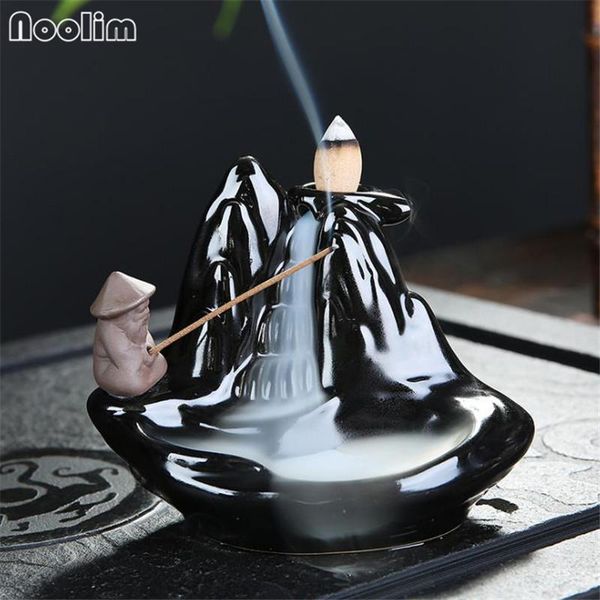 fragrance lamps ceramic zen little backflow incense burners creative stick holder home decor black aroma censer 
fragrance lamps ceramic zen little backflow incense burners creative stick holder home decor black aroma censer