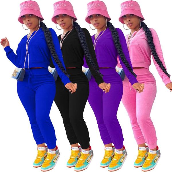 women's two piece pants fall winter tracksuits set pink zipper solid casual outfits zip sweatshirt + pockets women sweat suit, White
women's two piece pants fall winter tracksuits set pink zipper solid casual outfits zip sweatshirt + pockets women sweat suit, White