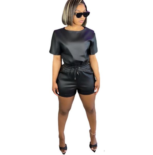 women's tracksuits hhdmv 2021 leather set classic black casual elegant high-end short sleeve pants slim women 2 piece, Gray
women's tracksuits hhdmv 2021 leather set classic black casual elegant high-end short sleeve pants slim women 2 piece, Gray
