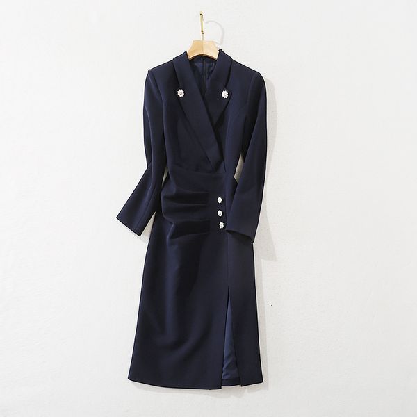 2021 new autumn ladies elegant draped navy blazer office women vintage notched buttons long sleeve midi vestidos zav5, Black;gray
2021 new autumn ladies elegant draped navy blazer office women vintage notched buttons long sleeve midi vestidos zav5, Black;gray