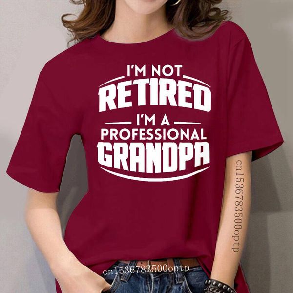 women's t-shirt fashion printed t shirt i' not retired a professional grandpa cotton o-neck, White
women's t-shirt fashion printed t shirt i' not retired a professional grandpa cotton o-neck, White