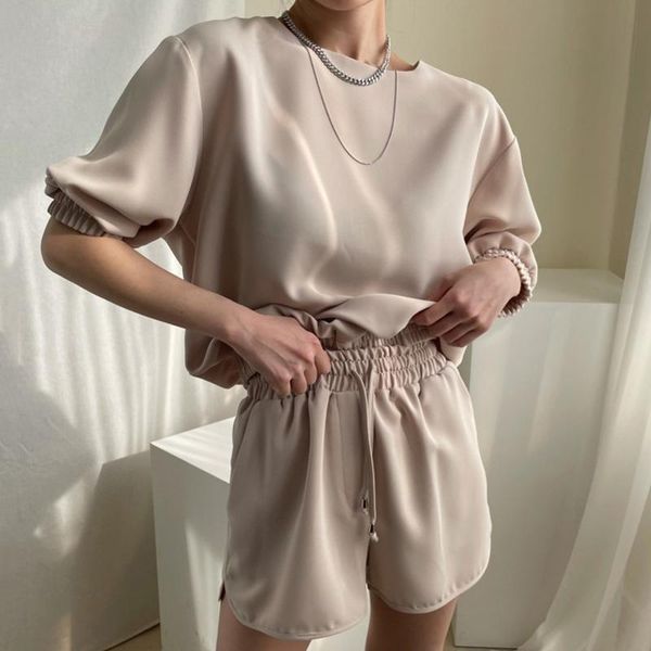 women's tracksuits two piece sest summer simple o neck loose five-point sleeve shirt with high waist slacks shorts two-piece suit fashi, Gray
women's tracksuits two piece sest summer simple o neck loose five-point sleeve shirt with high waist slacks shorts two-piece suit fashi, Gray