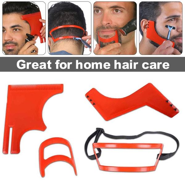 hair brushes 4pcs beard hairline shaping tool set for men neckline template mustache edge guide trimming kit barber supplies shiping, Silver
hair brushes 4pcs beard hairline shaping tool set for men neckline template mustache edge guide trimming kit barber supplies shiping, Silver