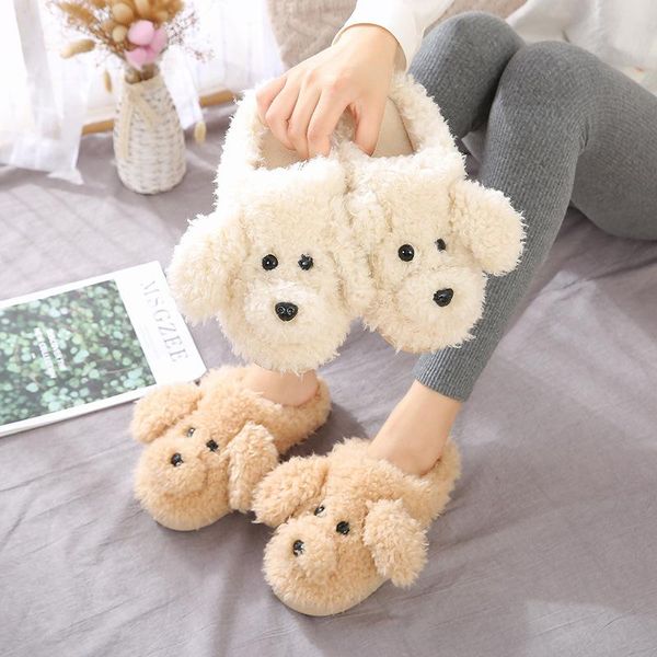 fur dog slippers new 2021 cute cartoon animal women winter warm plush home fluffy slides cotton house shoes, Black
fur dog slippers new 2021 cute cartoon animal women winter warm plush home fluffy slides cotton house shoes, Black