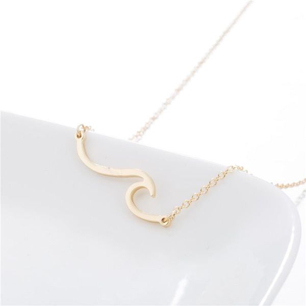 pendant necklaces european and american simple wave necklace spray stainless steel jewelry, Silver
pendant necklaces european and american simple wave necklace spray stainless steel jewelry, Silver