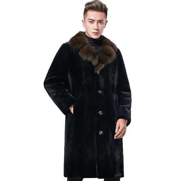 men's leather & faux mens mink coat winter natural fur jacket men real collar whole coats long luxury ac010 kj1347, Black
men's leather & faux mens mink coat winter natural fur jacket men real collar whole coats long luxury ac010 kj1347, Black