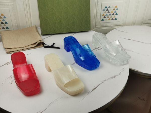 luxury designer women slippers high heels candy colors rubber solid jelly shoes fashion holiday beach summer slides slip-on ladise scandals, Black
luxury designer women slippers high heels candy colors rubber solid jelly shoes fashion holiday beach summer slides slip-on ladise scandals, Black