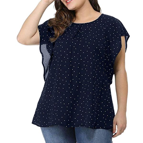 women's t-shirt plus size ladies breathable tshirts fashion polka dot print chiffon bat sleeve casual patchwork clothing xl-5xl, White
women's t-shirt plus size ladies breathable tshirts fashion polka dot print chiffon bat sleeve casual patchwork clothing xl-5xl, White