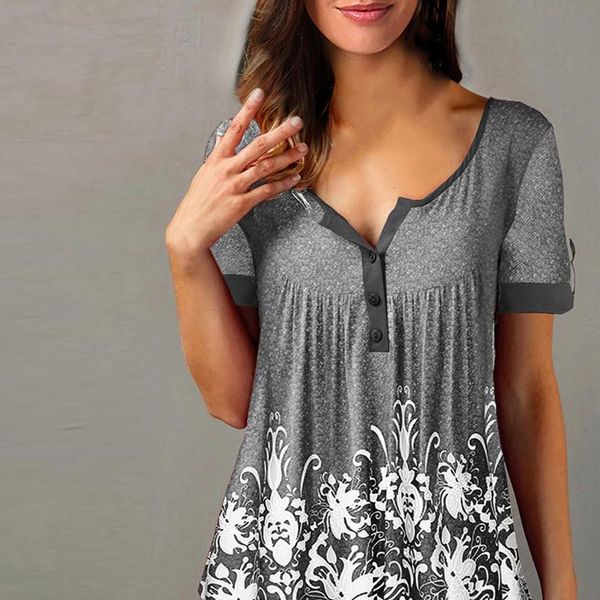 women blouses tunic casual short sleeve v neck boho floral print loose blouses shirts for ladies plus size 2xl blusas, White
women blouses tunic casual short sleeve v neck boho floral print loose blouses shirts for ladies plus size 2xl blusas, White
