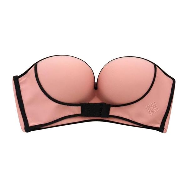 women padded bra gather strapless bras push up bra lingerie invisible brassiere with adjustable shosudler front y1, Red;black
women padded bra gather strapless bras push up bra lingerie invisible brassiere with adjustable shosudler front y1, Red;black