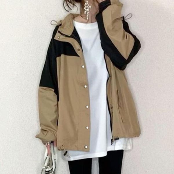 women's jackets casual spring women jacket 2021 korea japan fashion zipper school khaki long sleeve coat outwear color block female tre, Black;brown
women's jackets casual spring women jacket 2021 korea japan fashion zipper school khaki long sleeve coat outwear color block female tre, Black;brown