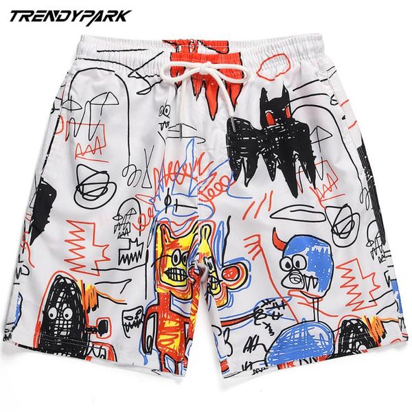 men's shorts graffiti printed short funny summer hip hop oversize pockets streetwear harajuku drawstrings casual polyester board, White;black
men's shorts graffiti printed short funny summer hip hop oversize pockets streetwear harajuku drawstrings casual polyester board, White;black