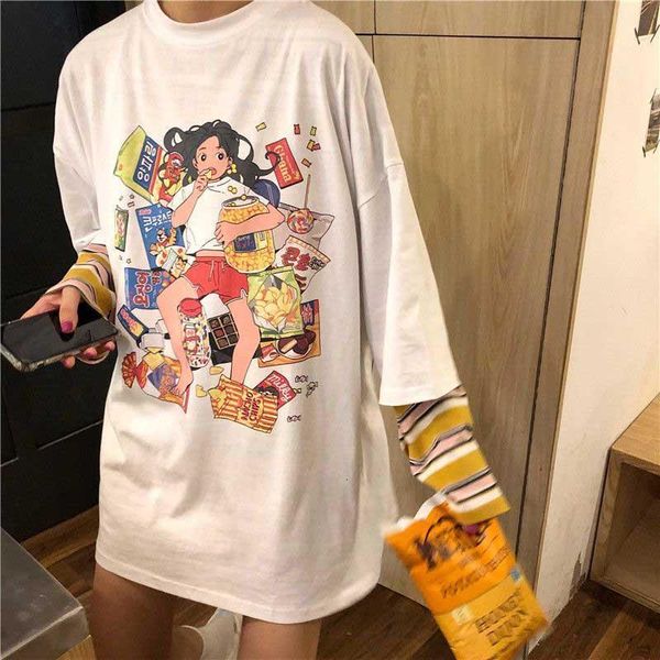 2021 autumn women clothing korean ulzzang harajuku t-shirt funny printed fake two long sleeve t-shirts female loose shir, White
2021 autumn women clothing korean ulzzang harajuku t-shirt funny printed fake two long sleeve t-shirts female loose shir, White