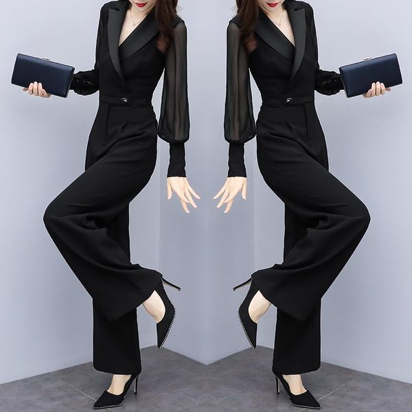 women's jumpsuits & rompers women high waist chiffon jumpsuit black long sleeve slim slimming wide leg suit trousers female piece peplu, Black;white
women's jumpsuits & rompers women high waist chiffon jumpsuit black long sleeve slim slimming wide leg suit trousers female piece peplu, Black;white