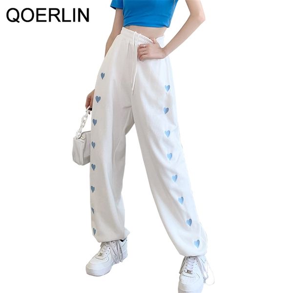 s-5xl white sports pants women spring summer heart print loose feet straight trouser elastic waist casual pant plus size 210601, Black;white
s-5xl white sports pants women spring summer heart print loose feet straight trouser elastic waist casual pant plus size 210601, Black;white