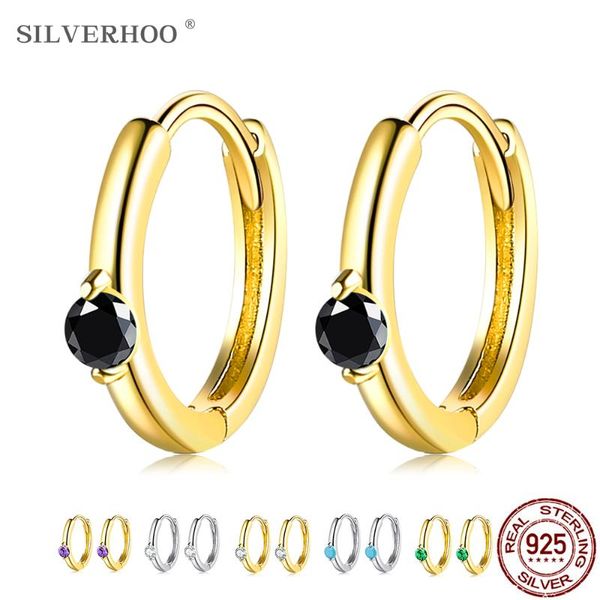 hoop & huggie classic 925 sterling silver earrings for women fine multicolor cubic zirconia earring luxury female jewelry accessories, Golden;silver
hoop & huggie classic 925 sterling silver earrings for women fine multicolor cubic zirconia earring luxury female jewelry accessories, Golden;silver
