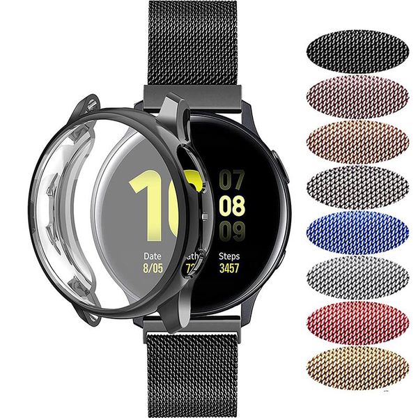 watch bands case+magnetic loop bracelet for samsung galaxy active 2 strap 40mm 44mm with case 1, Black;brown
watch bands case+magnetic loop bracelet for samsung galaxy active 2 strap 40mm 44mm with case 1, Black;brown