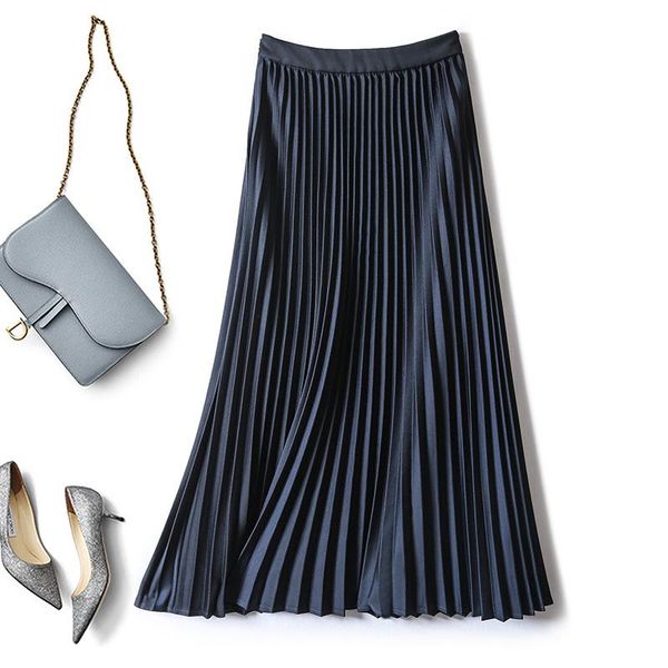skirts summer women's clothing pleated skirt high waist solid color long black plus size loose student 2021
skirts summer women's clothing pleated skirt high waist solid color long black plus size loose student 2021