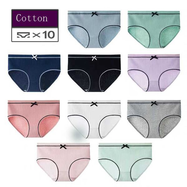 10pcs/set women cotton underpants women's underwear solid cotton panties for women briefs low-rise lingerie underwears 210720, Black;pink
10pcs/set women cotton underpants women's underwear solid cotton panties for women briefs low-rise lingerie underwears 210720, Black;pink