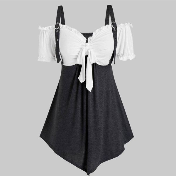 women's blouses & shirts women 2021 summer plus size solid camis bandage short sleeve cold shoulder blouse vestidos verao femme, White
women's blouses & shirts women 2021 summer plus size solid camis bandage short sleeve cold shoulder blouse vestidos verao femme, White