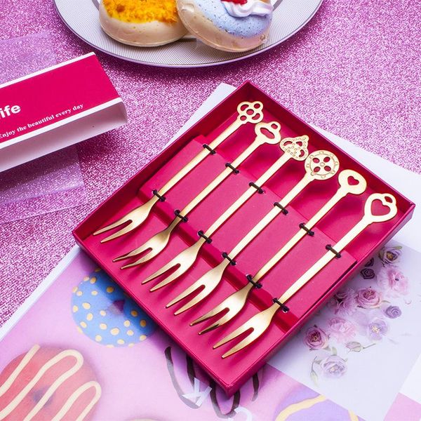 forks 6 pcs/set stainless steel cutlery fruit snack cake dessert picks toothpick bento lunch party accessories
forks 6 pcs/set stainless steel cutlery fruit snack cake dessert picks toothpick bento lunch party accessories