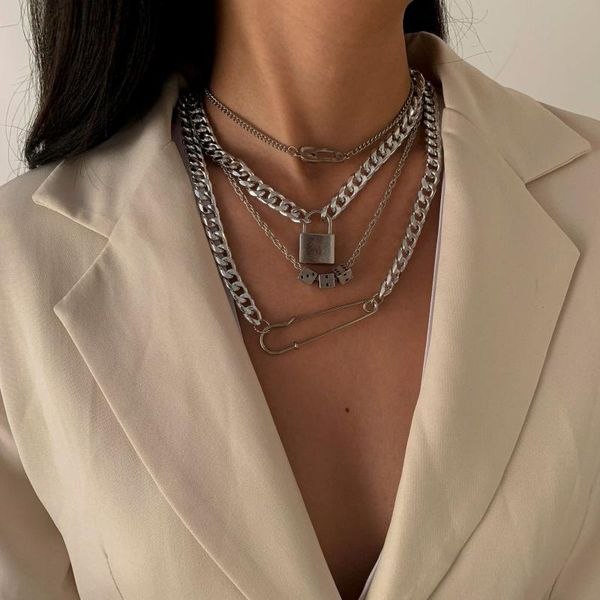 pendant necklaces jewelry, exaggerated atmosphere, multi- dice item, female all-match micro-inlaid pin necklace set, Silver
pendant necklaces jewelry, exaggerated atmosphere, multi- dice item, female all-match micro-inlaid pin necklace set, Silver