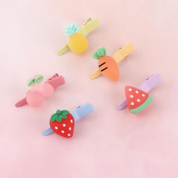pair sweet fruit hairpins hair clip for baby girls candy color strawberry pineapple barrettes headwear accessories, Slivery;white
pair sweet fruit hairpins hair clip for baby girls candy color strawberry pineapple barrettes headwear accessories, Slivery;white