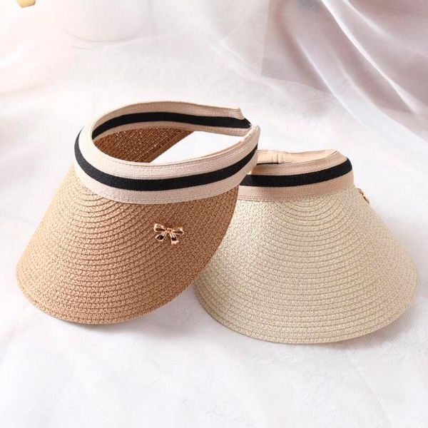 wide brim hats 2022 women sun handmade straw visor caps parent-child summer hat empty beach, Blue;gray
wide brim hats 2022 women sun handmade straw visor caps parent-child summer hat empty beach, Blue;gray