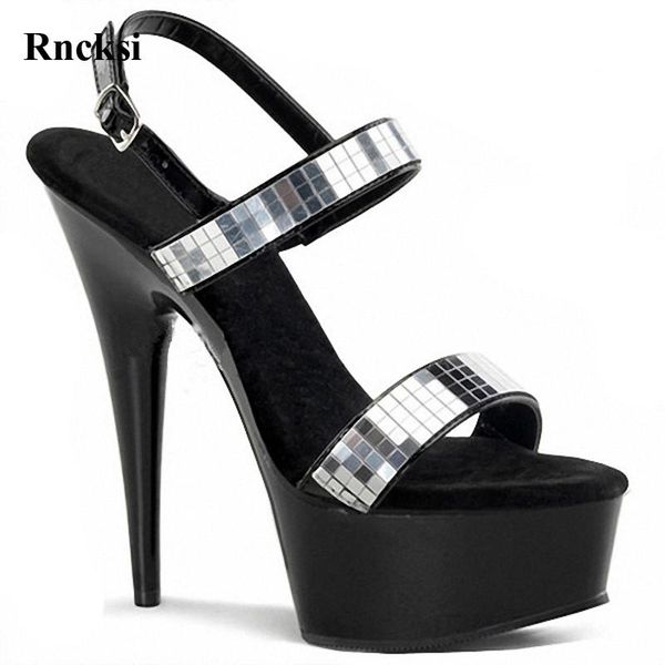 rncksi new shinning women straps spring wedding party dress sandals 15cm high heels platform night club pole dance sandals, Black
rncksi new shinning women straps spring wedding party dress sandals 15cm high heels platform night club pole dance sandals, Black