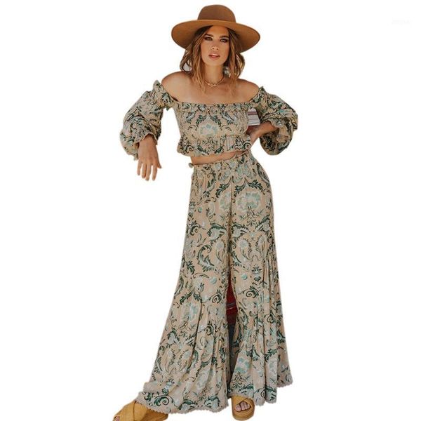 women boho suit 2 piece set 2021 summer slash neck elastic off shoulder crop + wide leg long pant bohemian loose sets two dress, White
women boho suit 2 piece set 2021 summer slash neck elastic off shoulder crop + wide leg long pant bohemian loose sets two dress, White