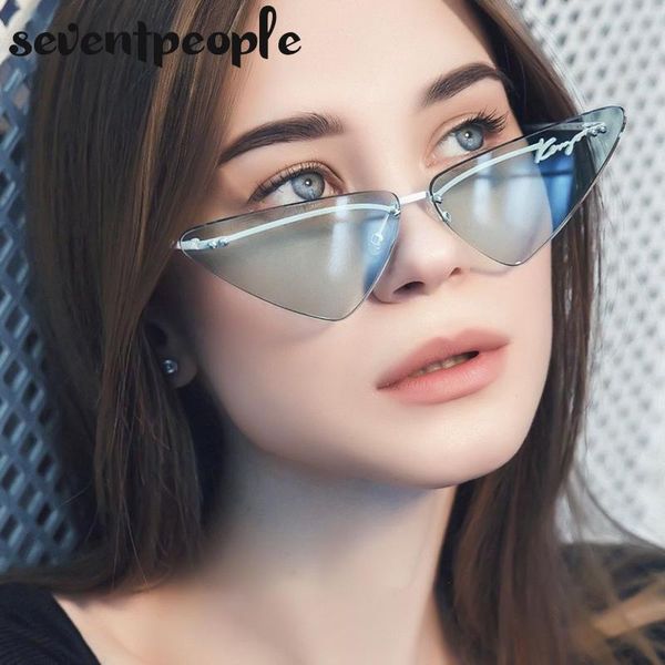 sunglasses fashion rimless cat eye women 2021 cateye sun glasses for female trendy metal frameless triangle eyewear, White;black
sunglasses fashion rimless cat eye women 2021 cateye sun glasses for female trendy metal frameless triangle eyewear, White;black