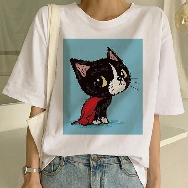 summer t shirt women streetwear cute cat printed casual harajuku graphic tee female funny kawaii t-shirts, White
summer t shirt women streetwear cute cat printed casual harajuku graphic tee female funny kawaii t-shirts, White