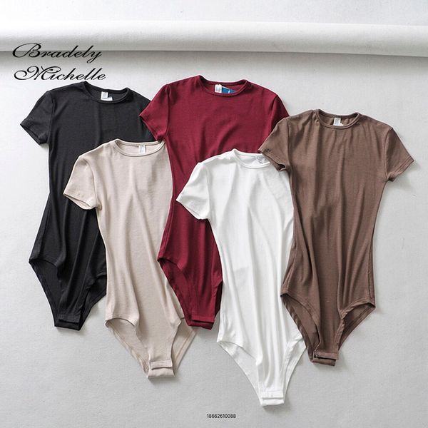 bradely michelle summer women slim short-sleeve o-neck bodysuits female rompers streetwear jumpsuits 210303, Black;white
bradely michelle summer women slim short-sleeve o-neck bodysuits female rompers streetwear jumpsuits 210303, Black;white