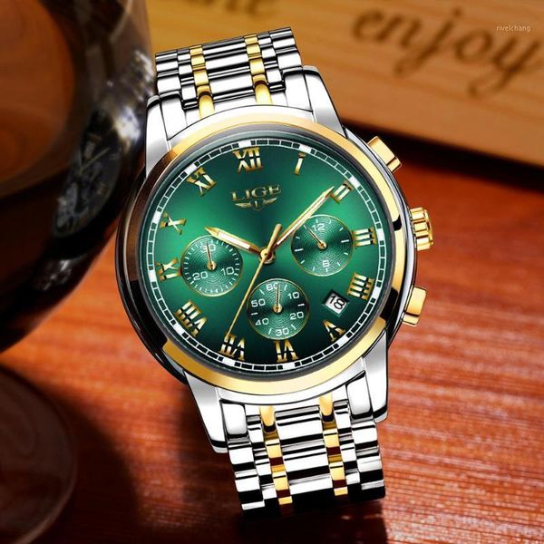 wristwatches relogio masculino lige watch men fashion sport quartz clock mens watches full steel business waterproof, Slivery;brown
wristwatches relogio masculino lige watch men fashion sport quartz clock mens watches full steel business waterproof, Slivery;brown