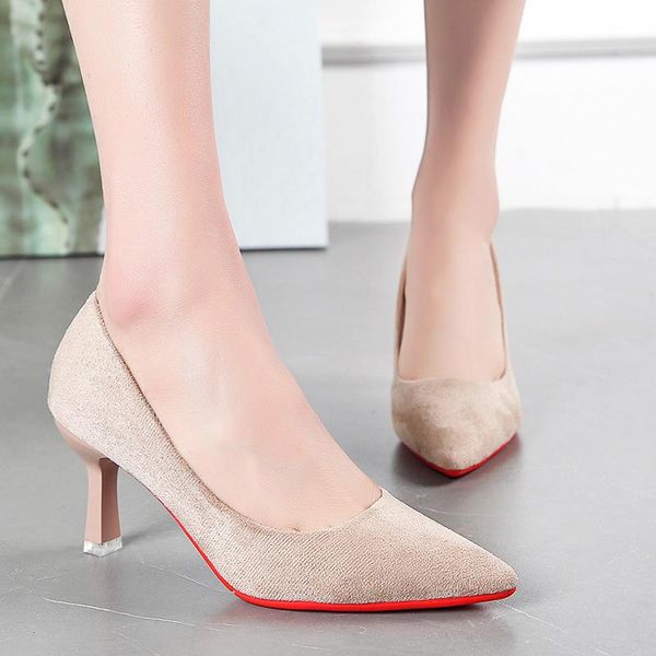 dress shoes black flock high heels women pointed toe thin temperament elegant office shallow pumps 5.5 cm/7.5 cm
dress shoes black flock high heels women pointed toe thin temperament elegant office shallow pumps 5.5 cm/7.5 cm