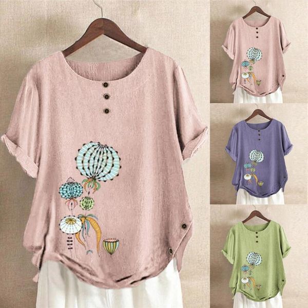 women's blouses & shirts women plus size blouse ladies short sleeve cotton linen o-neck print shirt summer dames zomer @40, White
women's blouses & shirts women plus size blouse ladies short sleeve cotton linen o-neck print shirt summer dames zomer @40, White