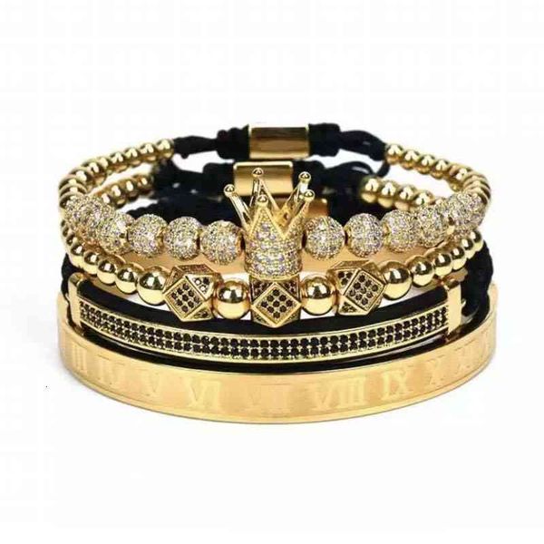 punk style micro inlaid zircon crown diamond ball polygon bracelet roman lettering, Golden;silver
punk style micro inlaid zircon crown diamond ball polygon bracelet roman lettering, Golden;silver